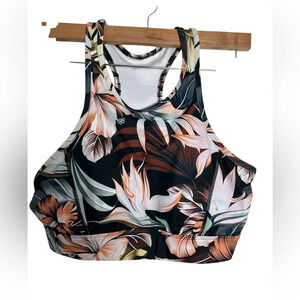 The Free Yoga Women’s Size Large Sports Bra- Floral Pattern